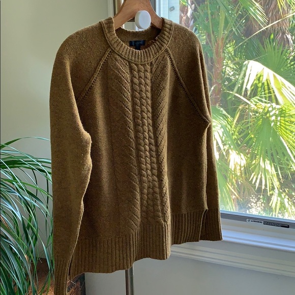 j crew pointelle cable sweater